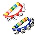 Deanyi 1x Jouet en Bois Ratter 5 Jingle en métal Bell Handbell Tambourin Enfants Jouet Rythmique (Couleur aléatoire)
