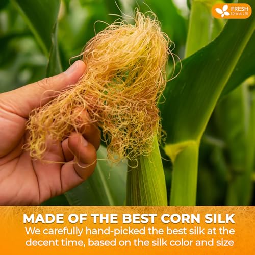 Image of FreshDrinkUS, Dried Corn Silk 8oz | Premium Whole Corn Silk for Tea & Herbal Infusions | Naturally Air-Dried, Non-GMO, Caffeine-Free | Perfect for Daily Herbal Tea, DIY Blends & Natural Brewing