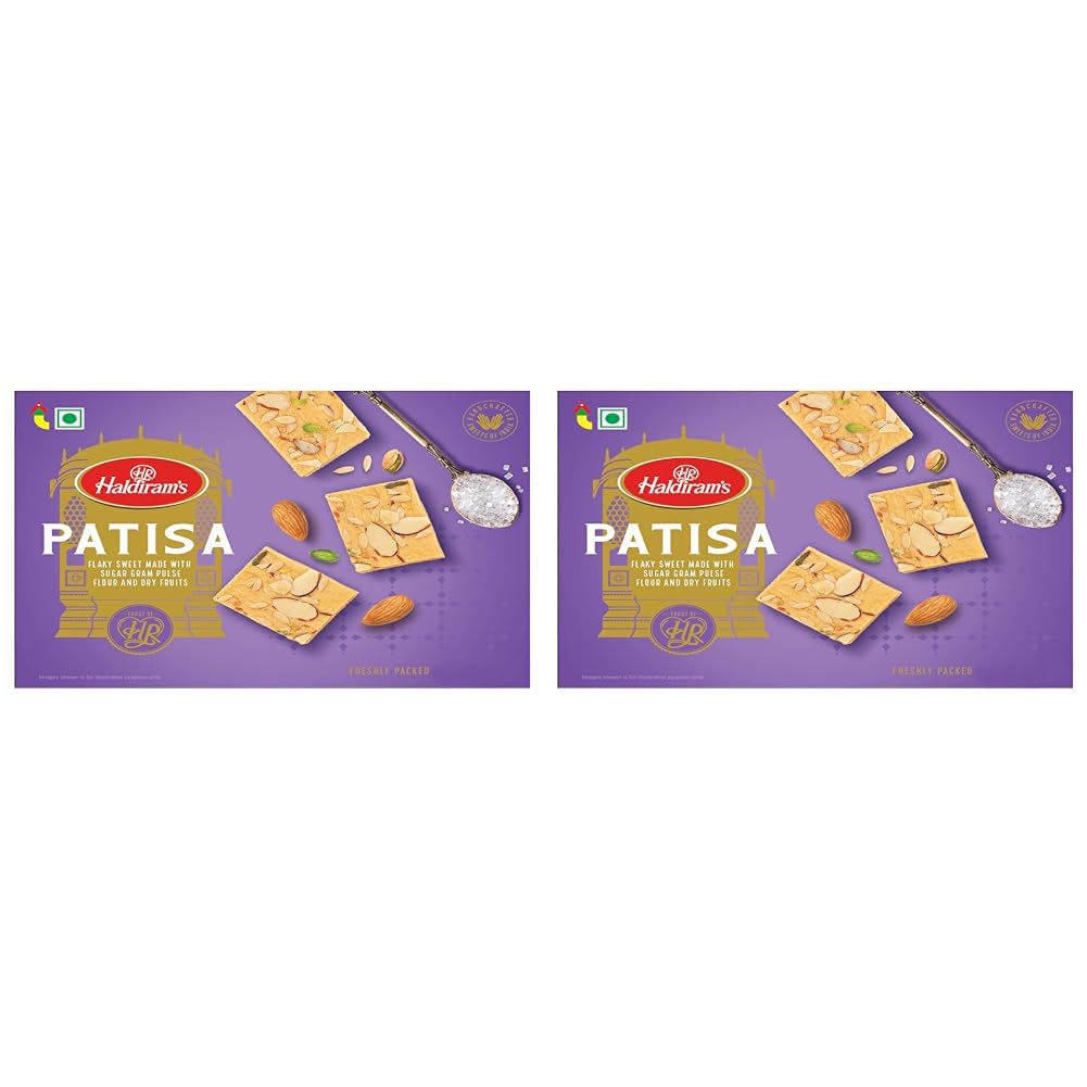 Haldiram's Patisa, 400g, Indian Sweets Diwali Gift Pack (Pack of 2)