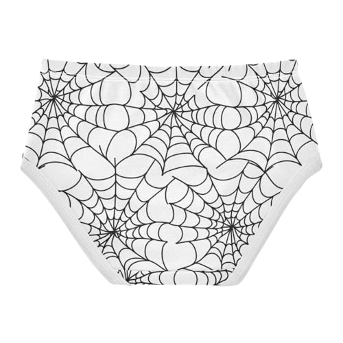 ZZKKO Spider Web Simple Line Girls Underwear Toddler Panties for Girls Comfort Brief Size 2T-8Y2