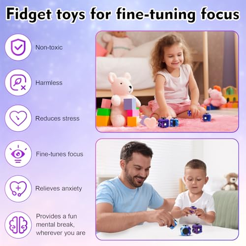Dcoinc D-SZMF Cube Fidget Toy, 6 Sided Fidget Toy Cube thumb #4