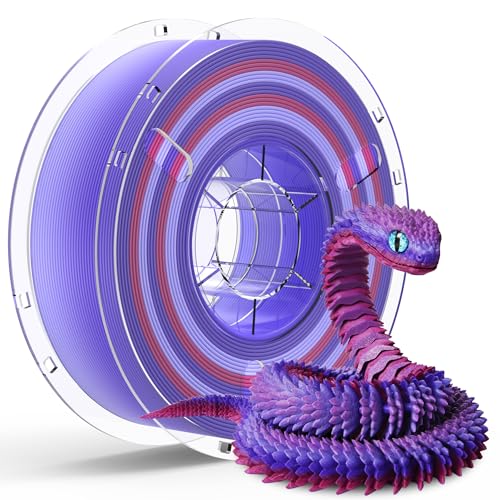 Image of RAMBERY Matte Rainbow 3D Printing Filament Fast Color Change, Multi-Color PLA Filament for Most FDM 3D Printer, 1.75mm 1kg(2.2lbs), Matte Rainbow Nebula Color
