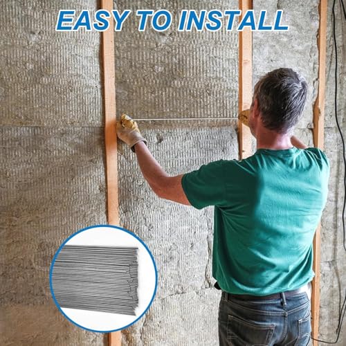 Image of 300 Pcs 16 Inch Insulation Support 16 inch Wire Insulation Support Wire, 1095 Carbon Steel Metal Insulated for Ceiling Attic