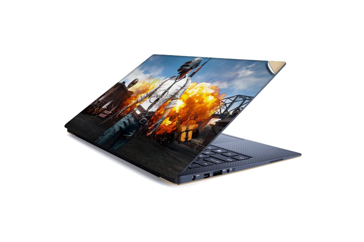 GADGETS WRAP Printed Vinyl Top Only Skin Sticker Decal for Dell XPS 13 inch Laptop - PUBG Explode