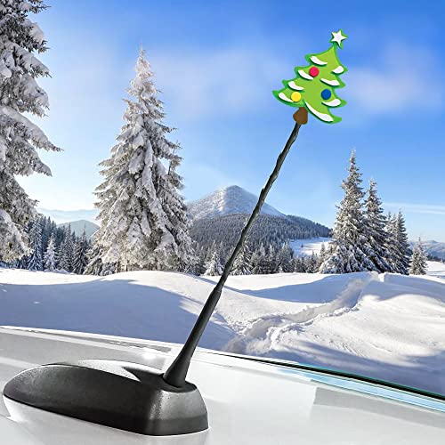 Tenna Tops Merry Christmas Tree Car Antenna Topper/Auto Mirror Dangler/Dashboard Accessory (Christmas Tree)