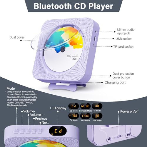 Envycloud 909 Portable Cd Player With Bluetooth thumb #7