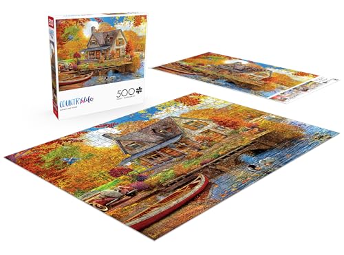 Buffalo Games 33263 Angelo Bonito - Autumn Lake House - 500 Piece Jigsaw Puzzle thumb #3
