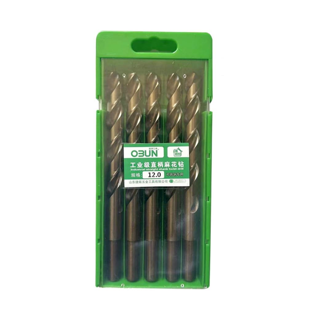 Brocas de acero de cobalto M35 de alta resistencia, vástago recto, para taladrar a través de acero endurecido y otros materiales