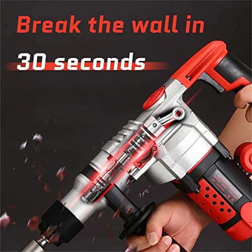 Elektrischer Bohrhammer Set SDS Plus Meißelhammer Stemmhammer Schlagbohrer Umschaltung zwischen Elektrohammer und Elektrohacke + Koffer Set 2200W – Bild 4