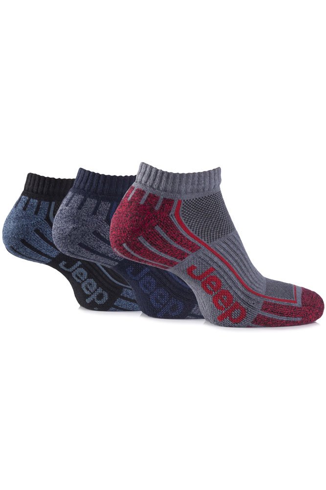 Jeep Mens Pair Cushioned Cotton Trainer Socks 11 Desertcart