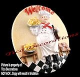 WELCOME FAT CHEF WAITER PLAQUE WAL DECOR