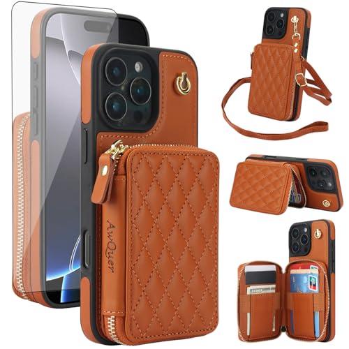 Coque iPhone 16 Pro coque portefeuille de protection antichoc porte-cartes RFID