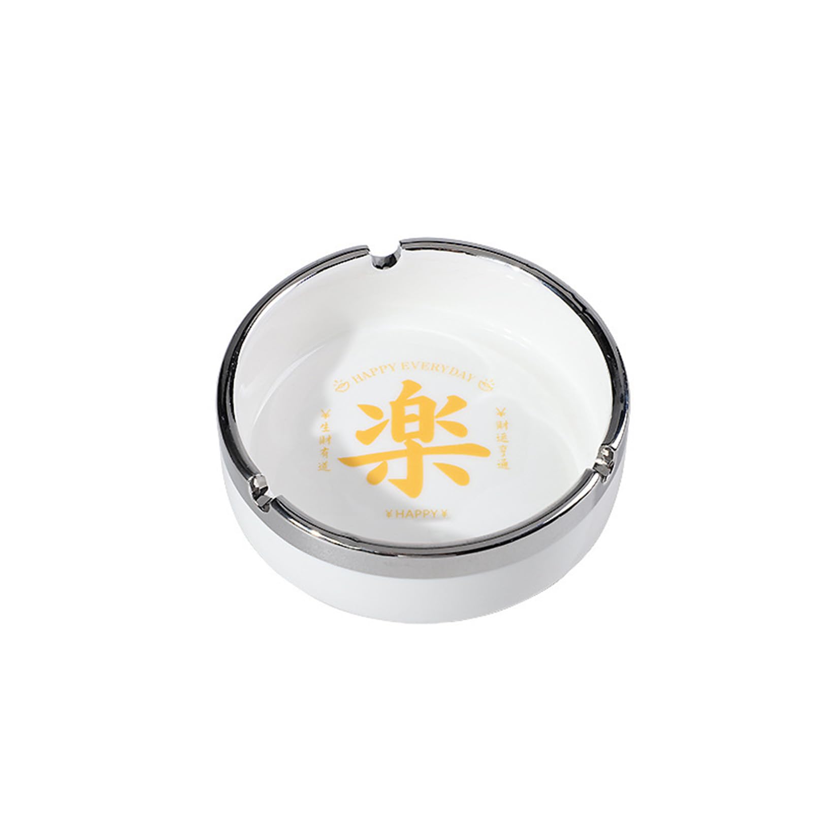 Ashtray Ceramic 2 Pieces Chinese Minimalism Cigarette for Men and Women,Outdoors and Indoors Ash Tray