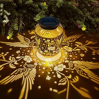 Gifts for Women Birthday Unique, Hummingbird Solar Lanterns Garden Ornaments Outdoor, Hummingbird Gift Mothers Day Presents for Mum Grandma Her, Waterproof Gardening Light for Patio Lawn Yard