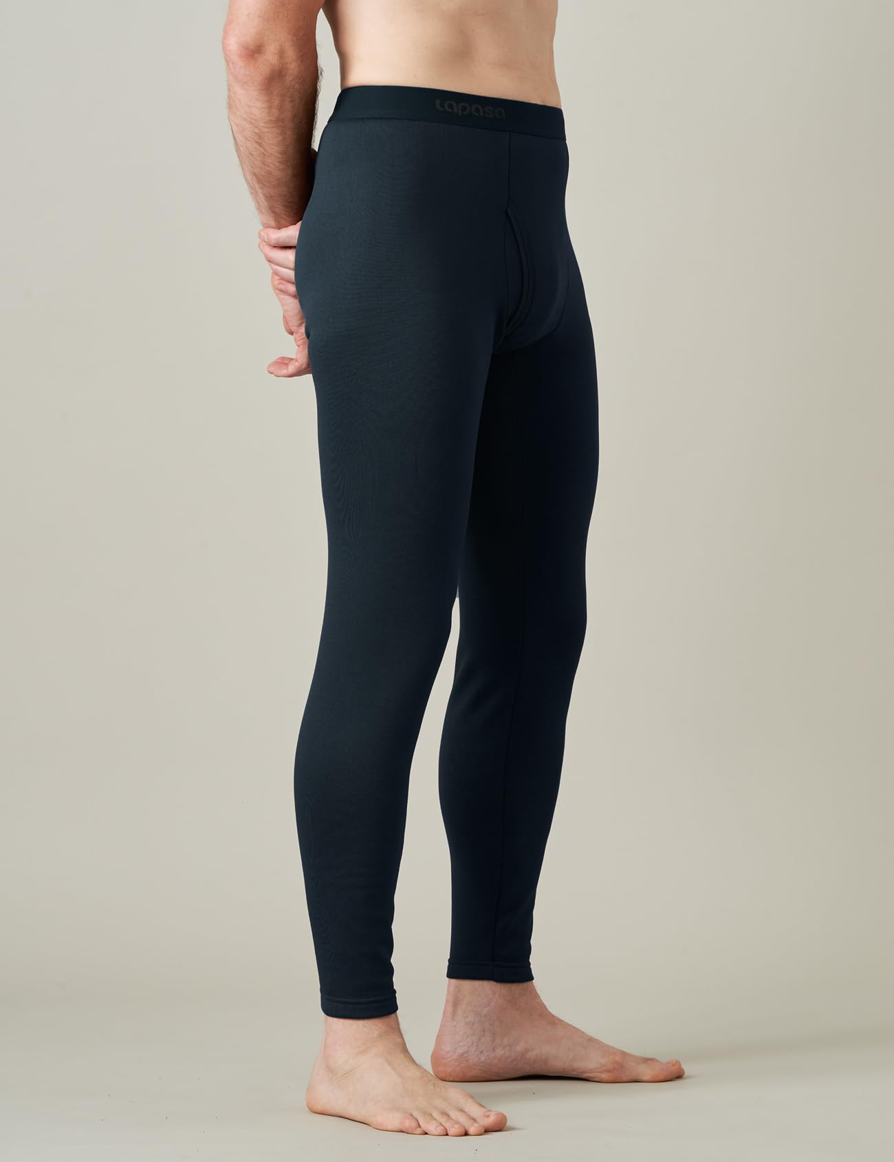 LAPASA Pacco da 2 o 1 Calzamaglie Termica Uomo Fodera in Pile Medio/Pesante Pantaloni Termici Sportivi Strato Base Biancheria Intima Leggings Caldi M10/M25/M56