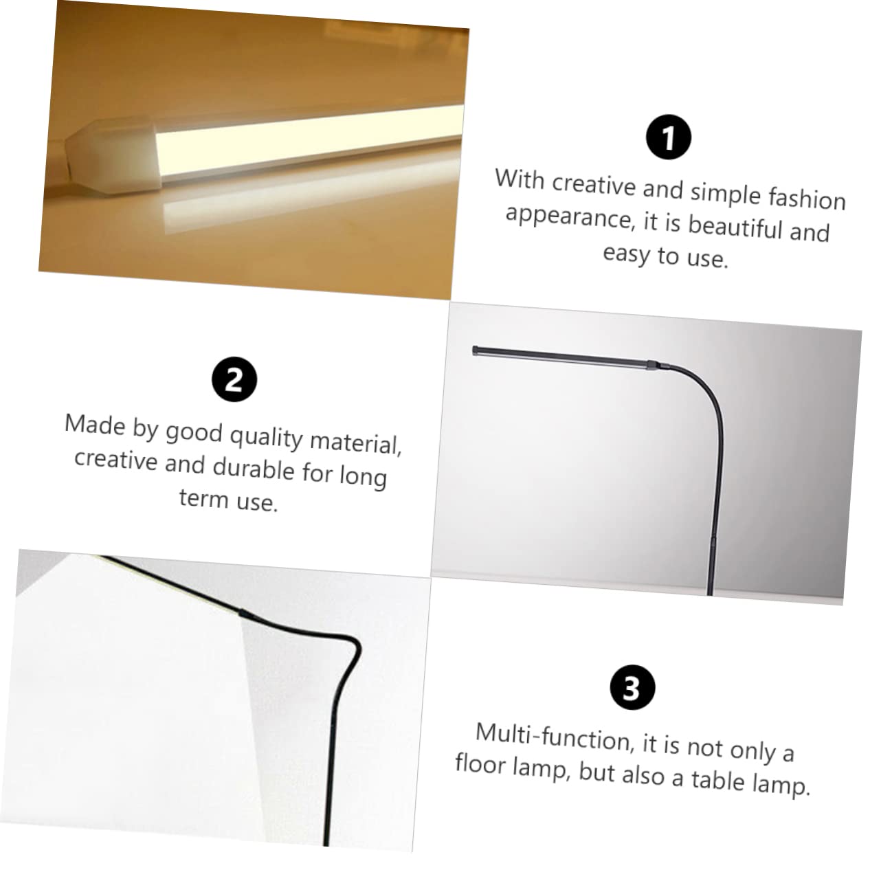 Gadpiparty Lampada da Lettura LED Dimmerabile con Braccio e Clip, Luce Antiabbagliamento, Alimentazione Usb, in Alluminio e Ferro per Scrivania e Comodino