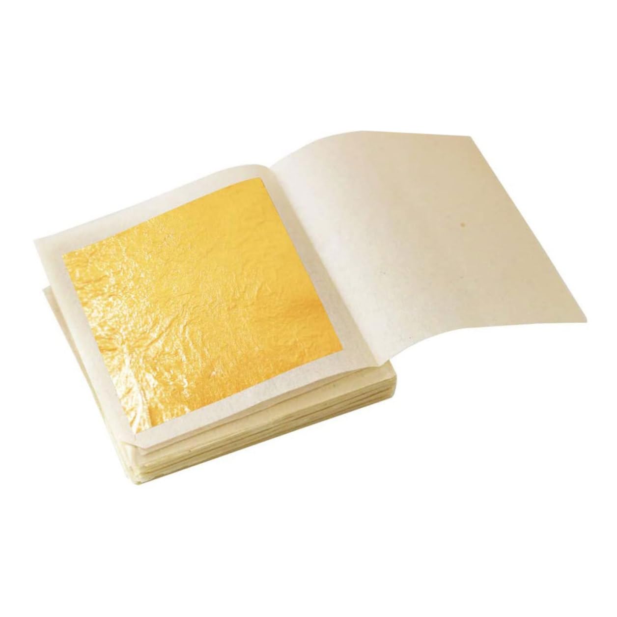 Pan comestible dorado ideal para decorar postres en celebraciones o aplicar en la piel