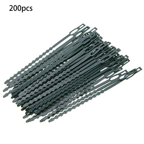 Yuanmaoao 17cm Flexible Plastic Twist Ties Adjustable Garden Plant Twist Ties Multi-Use for Secure Vine (Green) 200 Pcs