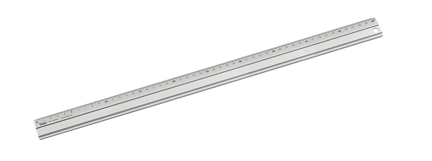 Aluminium Ruler 50 cm with Non-Slip Coating