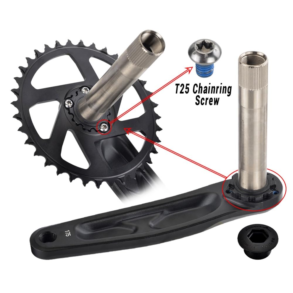Rower górski Hollow zintegrowany zestaw korbowy 170 mm 175 mm GXP MTB zestaw korbowy ze stopu aluminium 30T 32T 34T 36T 38T pojedyncza prędkość okrągła tarcza łańcuchowa dla 9/10/11/12