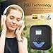MONODEAL CD Player Portable,Bluetooth CD Player with Speakers,Rechargeable Player for Car and Home,Small Anti-Skip Player with Dual Headphone Jacks,WAV/FLAC/MP3/CD Compatible