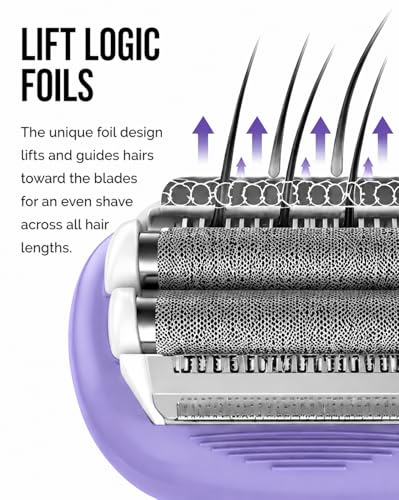 Image of Remington Smooth & Silky Electric Shaver for Women, 4-Blade Smooth Glide Foil Shaver and Bikini Trimmer with Almond Oil Strip, Shave Wet or Dry