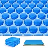 UIRWAY 16 Mil Hot Tub Solar Cover, 7.1 x 7.1 ft SPA Bubble Solar Cover Blanket Blue for Inflatable Tub Pool Thermal Insulation– Ultra Thick, Long-Lasting, High Heat Retention, Customizable Fit