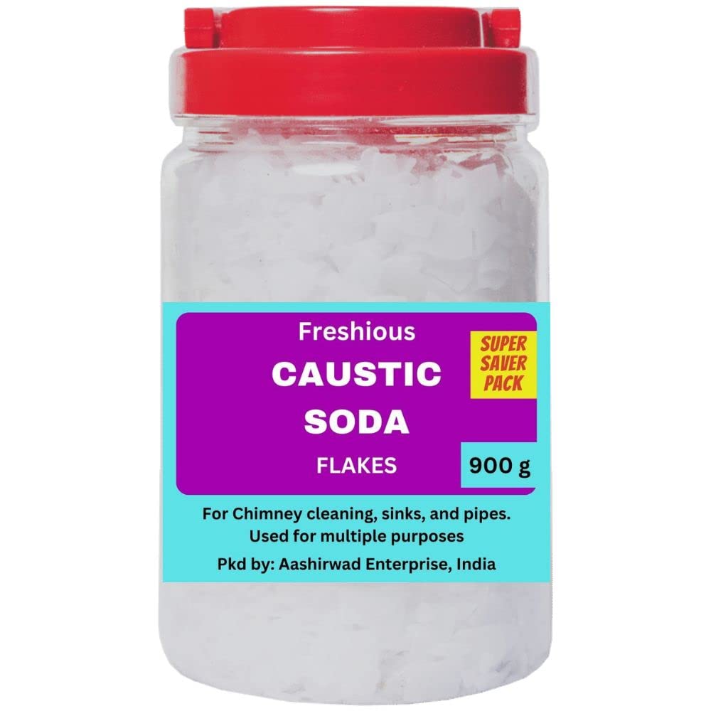 Freshious Caustic Soda for Drain Cleaning FastActing, NonToxic & Odorless Formula to Clear