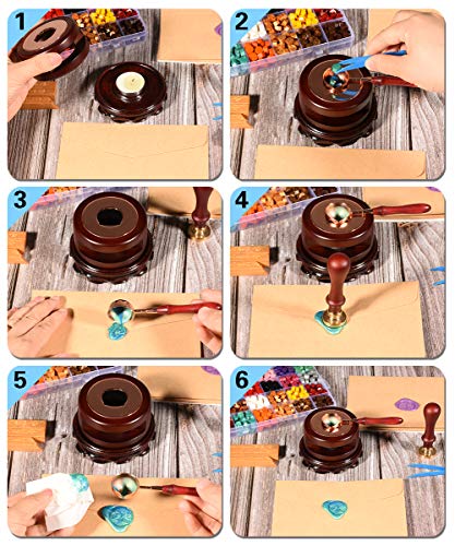 image for Triwol Wax Seal Stamp Set, 672pcs Wax Seal Beads 24 Colors, Wax Seal W