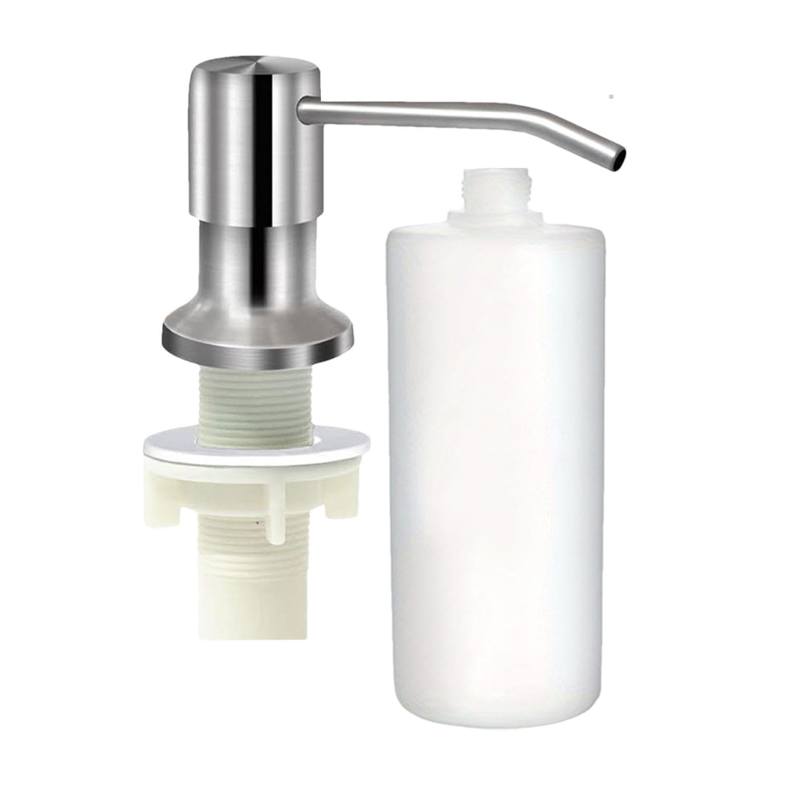 Dispensador de jabón para encimera de cocina,Dispensador de jabón para fregadero de cocina | Dispensadores De Jabón De Acero Inoxidable Botella 350Ml/500ml - Dispensador de jabón para platos con rotac