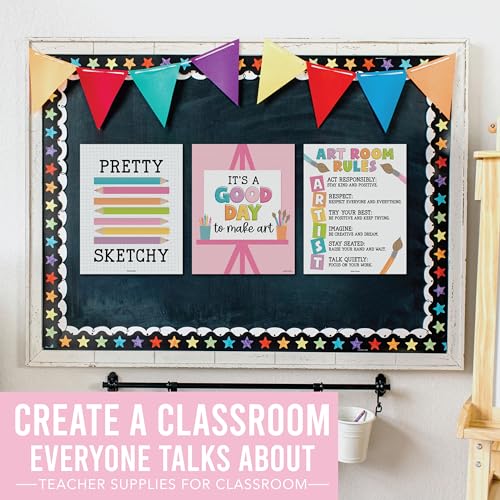 Art Classroom Posters – 6 Colorful Prints for Decor, Creative Teaching Supplies, Must-Haves for Teachers, Art Instructor Resources, Room Decorations for Learning Spaces - Colorful Classroom Decor - Image 5