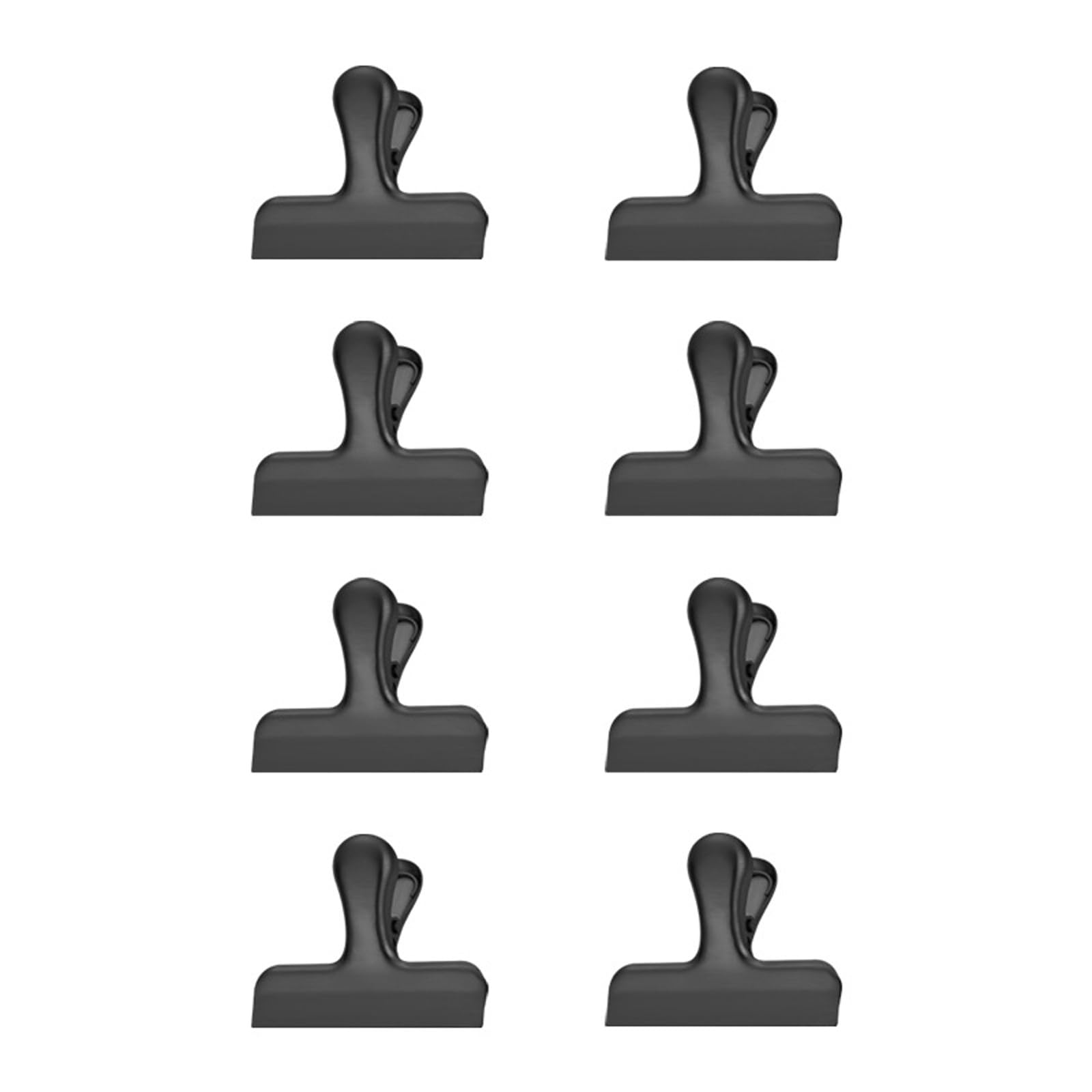 NVOQILIN 8Pcs Stainless Steel Binder Clip File Paper Clamps Metal Hinge Clip File Paper for Craft Drawing Board Food Bag Metal Sealing Clips