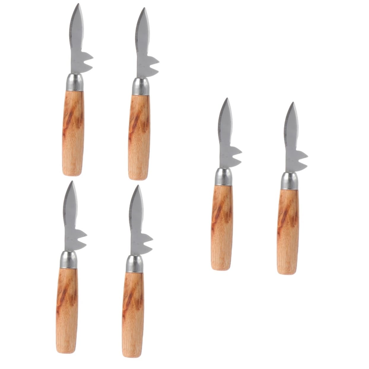 Amosfun 6 Pz coltello da ostrica strumento per aprire le ostriche strumenti di ostriche durevoli apri vongole coltelli per ostriche durevoli apri di mare Acciaio inossidabile Silver