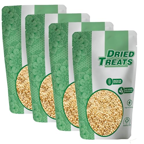 Image of Dried Treats Quinoa Seeds 800g (200g X 4) - High in Protein, Fibre, Iron , Antioxidant & More Nutritions | Gluten-Free | Wholegrain Breakfast Cereal for Energy Boosting | Quinnoa Best for Healthy Breakfast like Upma, Khichdi, pulao and More | Diet food for Weight Management