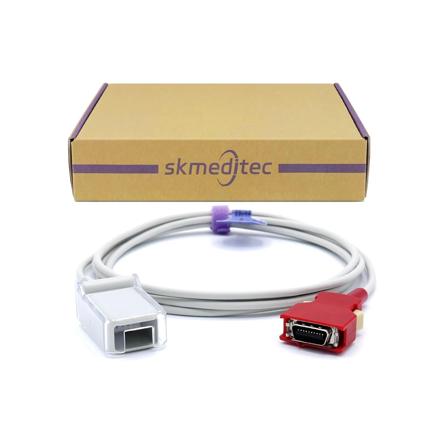 skmeditec Cavo adattatore SpO2 da 7,2 piedi compatibile con il modulo Masimo, cavo di prolunga riutilizzabile per sensore SpO2 con connettore per monitor a 20 pin, ricambio per 2365 2055 2056 2057