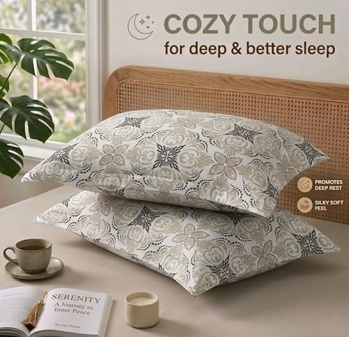 Image of VAS COLLECTIONS Cotton Pillow Cover Set of 2 (17x27 Inches) | Ultra Soft Breathable Pillow Cases for Bed | Skin Friendly, Fade Resistant & Comfortable Pillow Covers for Bedroom Decor (Dark Grey)