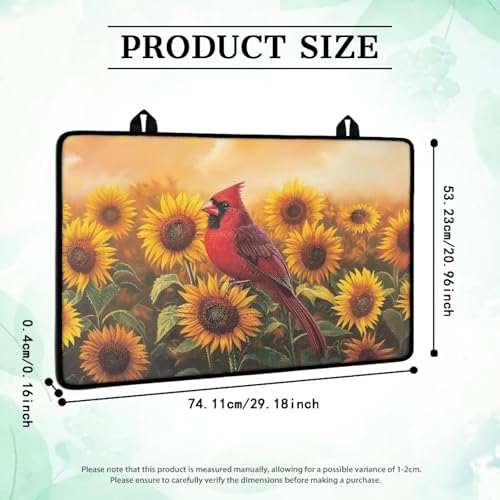 Image of Sunflower Cardinal Stove Top Cover for Electric Stove(30 x21 Inches), Insulation Counter Tops Cover, Heat Resistant Glass Cooktop Protector, Folding Dish Drying Mats for Kitchen Easy to Clean