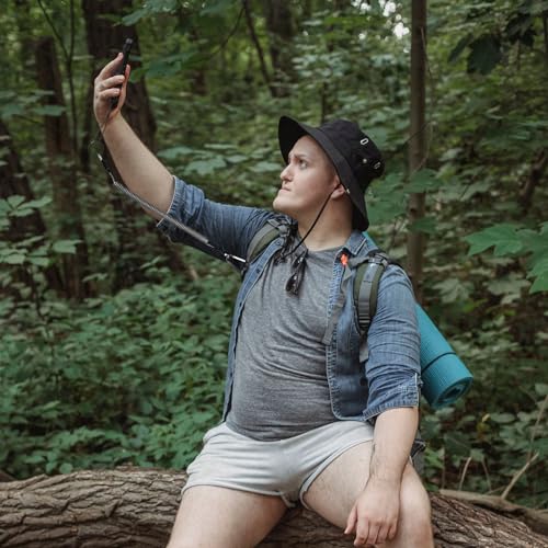 TOOLIN Phone Coiled Lanyard,Universal Protector Phone Leash with Silicone holder,Fit Outdoor/Hiking/Climbing/Fishing/KayakTether, SmartPhone Tether (Black) - image 6