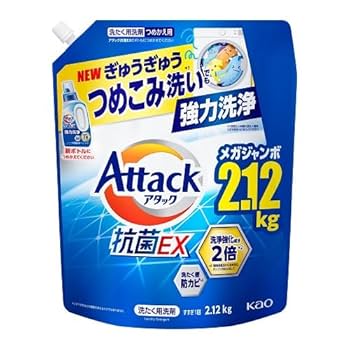 花王 アタック抗菌EX 詰替 特大 1800g 12袋(2CS) 花王 アタック 抗菌EX 部屋干し用 つめかえ用 超特大サイズ