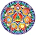 Seven Chakras Mandala - Spiritual Stained Glass Window Art Sticker / Decal (5.5" Circular)