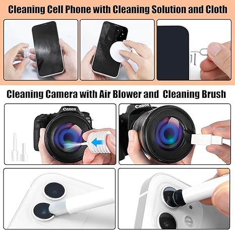 MeRaYo Multipurpose 20 in 1 Electronic Gadget Laptop Cleaner Kit Gadget Laptop Cleaning Kit Combo for Mobile Keyboard Computer Device (White Color) 1