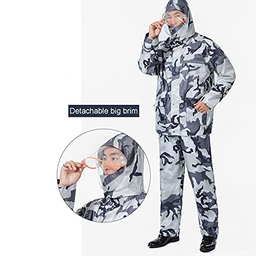 Chaqueta impermeable para hombre color gris talla L miniatura 4