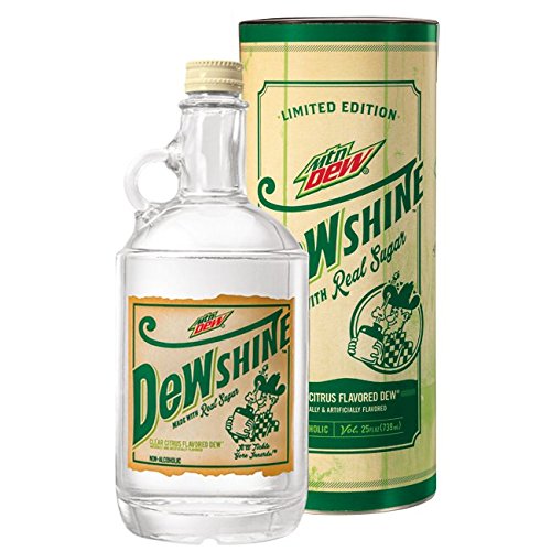 Mountain Dew DEWshine, 25 Fl Oz, Limited Edition Collectible Glass Jug