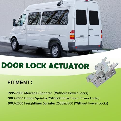Image of Rear Door Latch Lock Assembly Compatible with 1995-2006 Mercedes Sprinter 2003-2006 Dodge Freightliner Sprinter Without Power Locks Replaces 9017201135 5104339AA