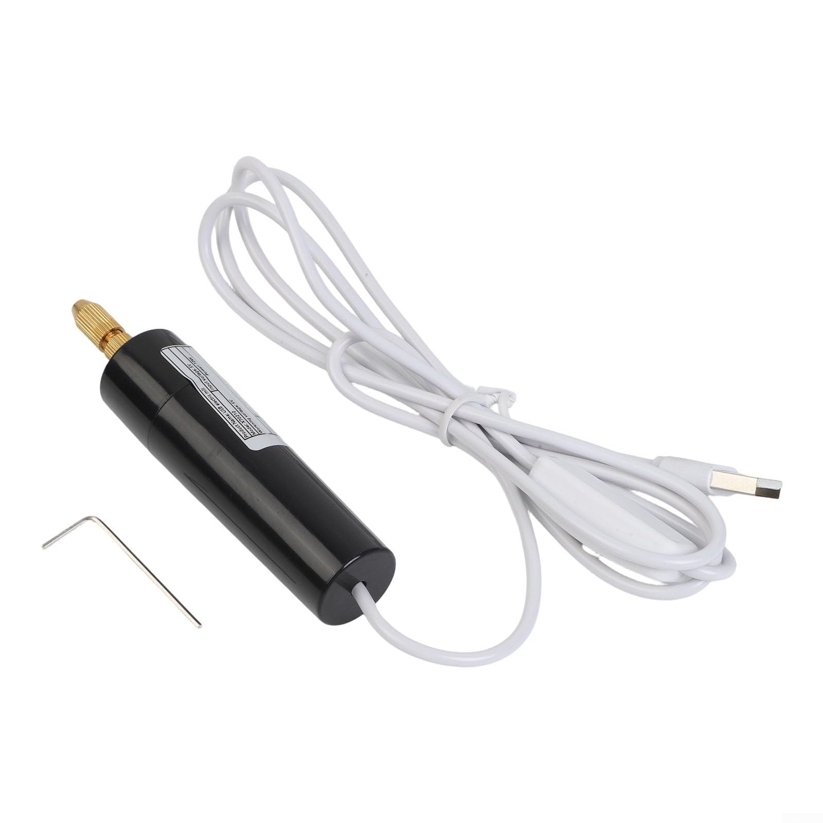 Compacto alimentado por USB para mini taladro para manualidades y construcción de modelos, herramienta de amoladora de mano ligera, cuerpo de plástico y aleación (A)