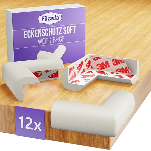 Filzada® 12x Tisch Kantenschutz Baby Schaumstoff EXTRA SOFT - Tisch...