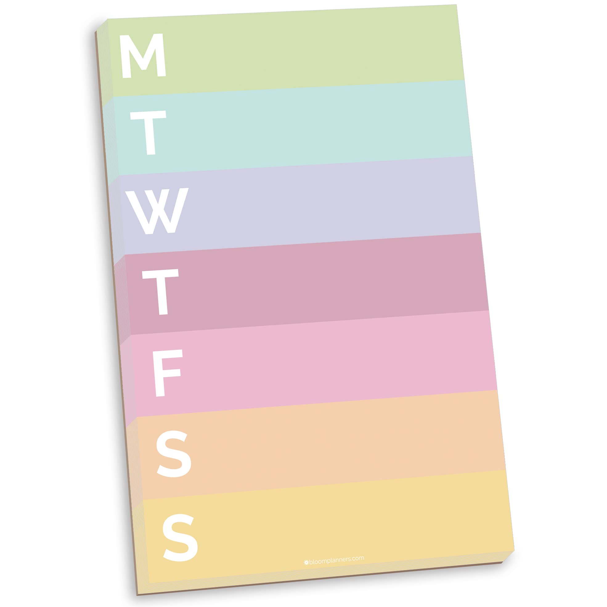 bloom daily planners Color Blocked Weekly Tear Off To-Do Pad - Undated Checklist Notepad Organizer - 6" x 9" - Rainbow Sorbet