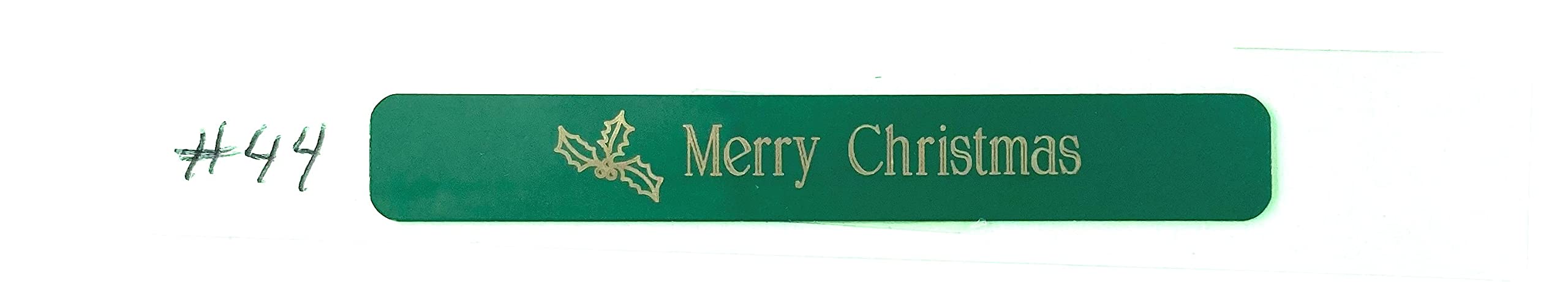 Longaberger Basket Tag #44 - Merry Christmas (Holly Leaf - Green)