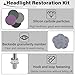 53 PCS Car Headlight Restoration Kit, 3 Inch Drill Sanding Disc with 1/4 Inch Shank Backing, Loop and Hook Sanding Paper, Scouring Pads, Polishing Sponge, Soft Interface Pad, Masking Tape