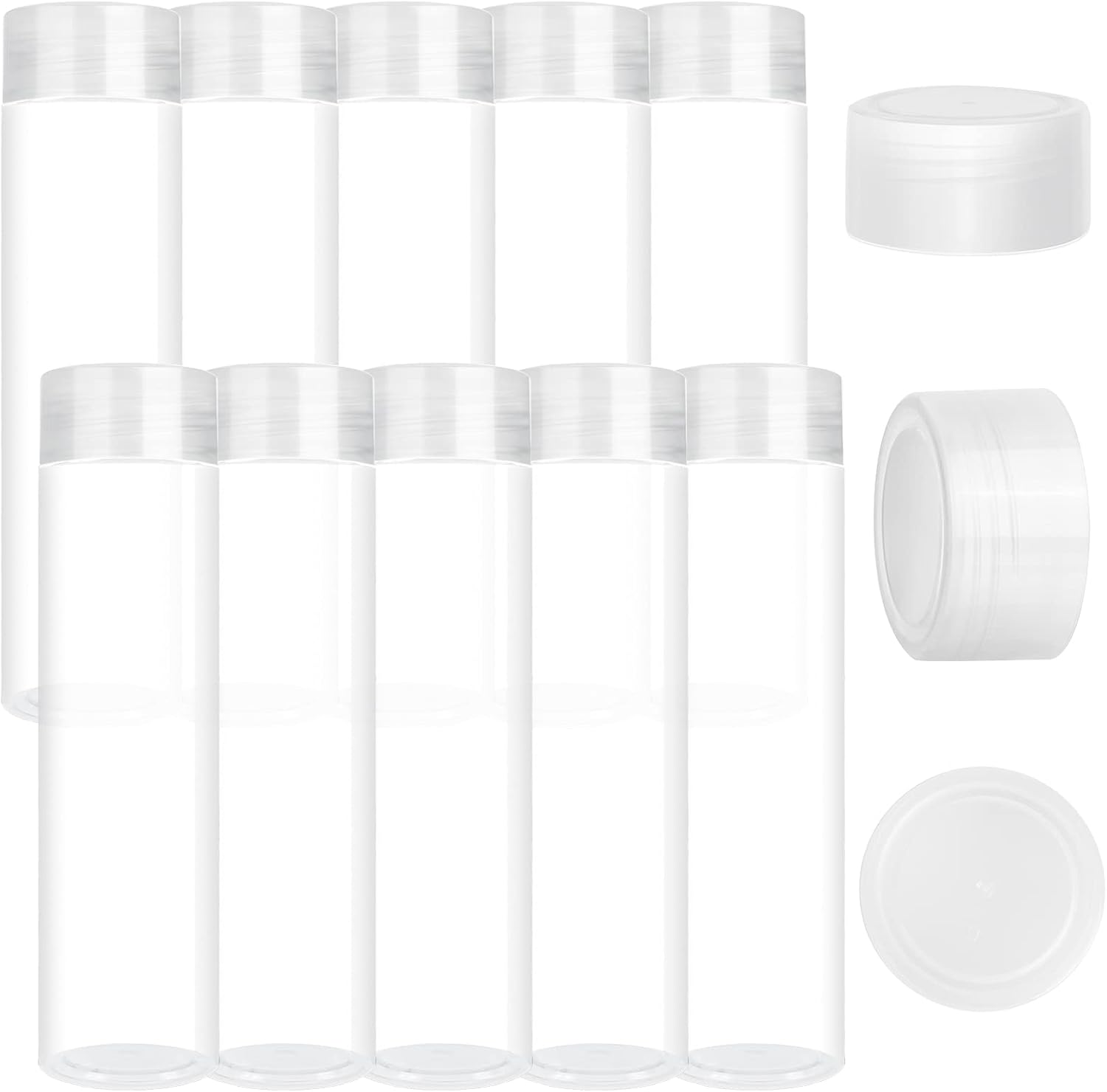 Aneco 12 Pack 12 Ounce PET Empty Juice Bottles with Lids Reusable Clear Drink Containers for Storing Juice, Milk, Smoothie or Homemade Beverages (Clear) - Image 3